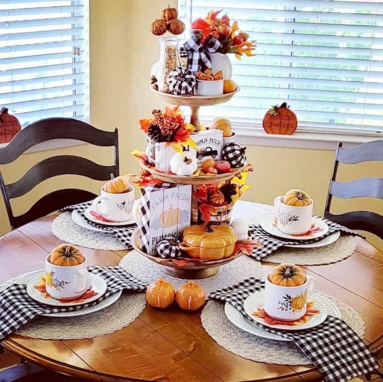 Fall Dessert Stand Display