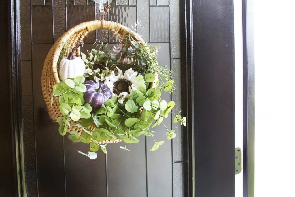 Fall Floral Basket Wreath