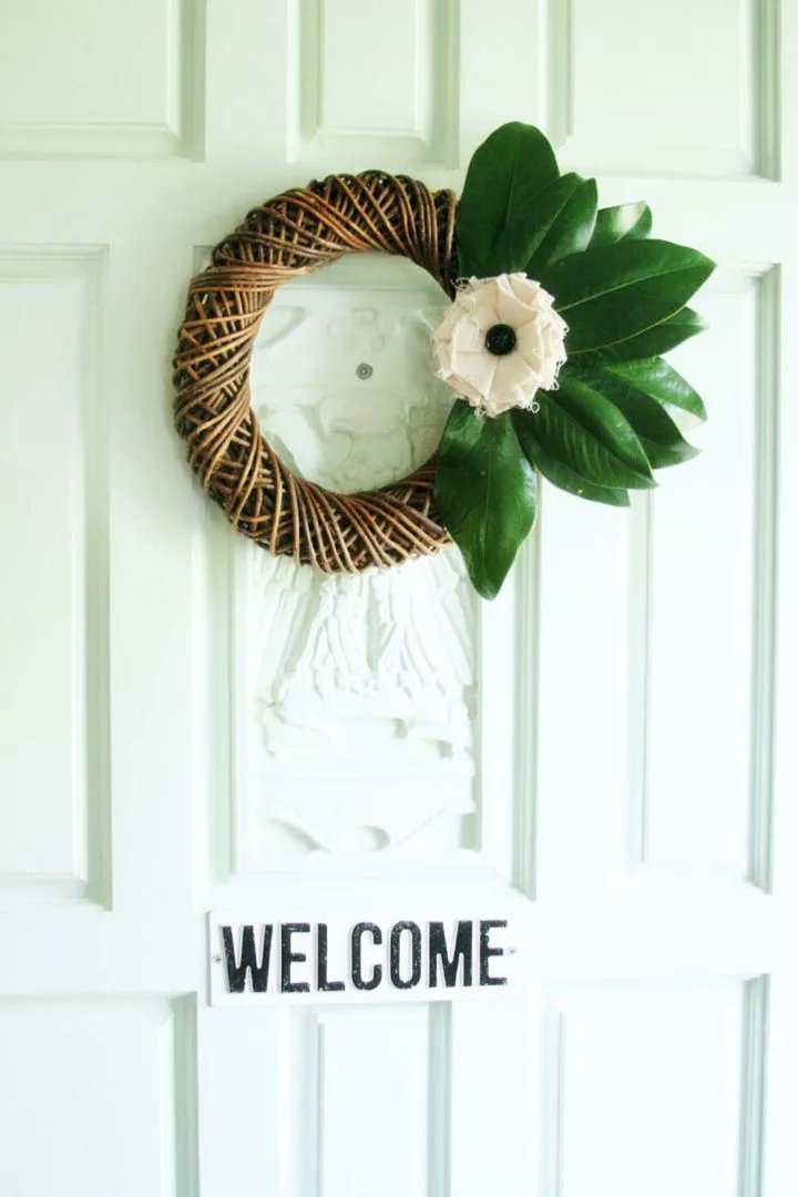 Fall Magnolia Leaf Wreath