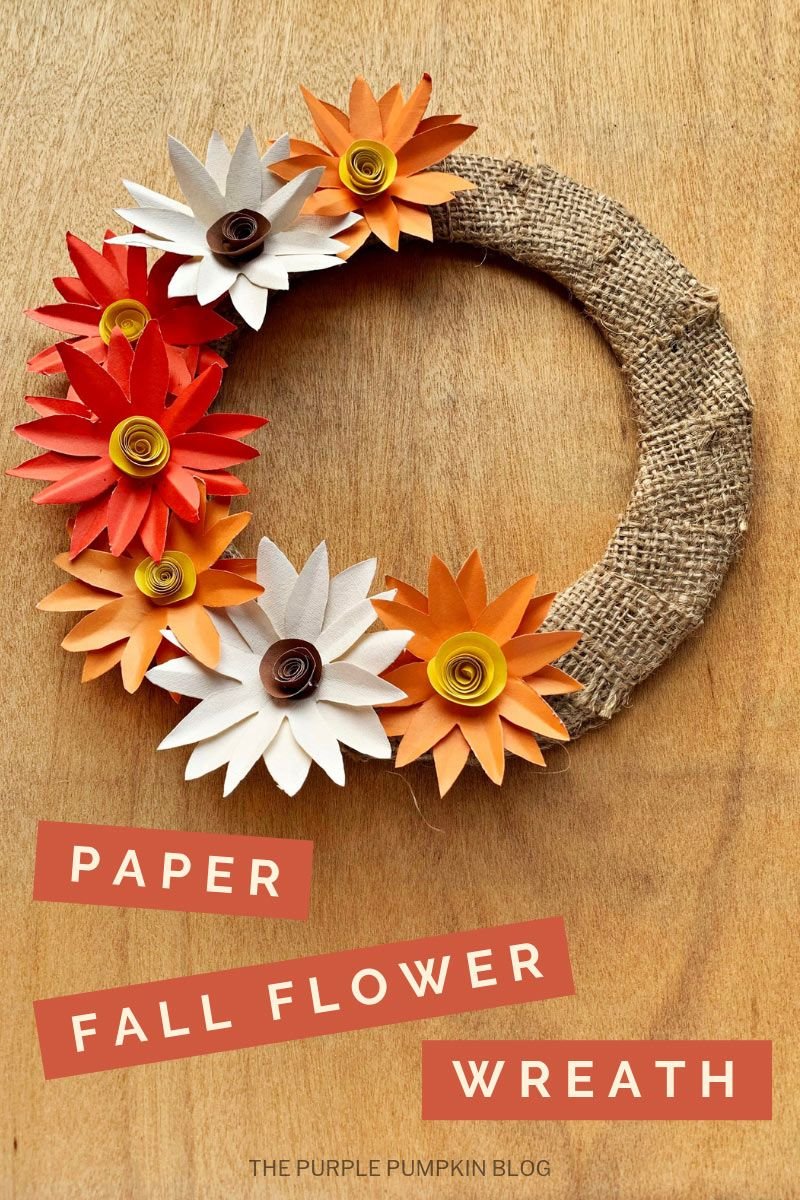 Fall Paper Flower Wreath