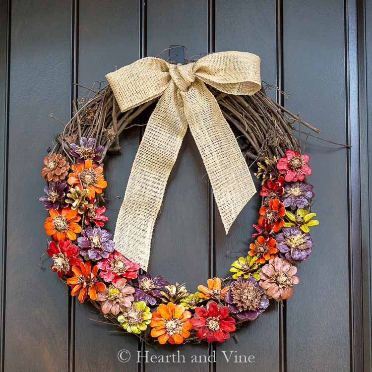 Fall Pinecone Wreath Decor