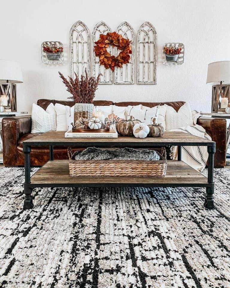 Fall Pumpkin Living Room Decor