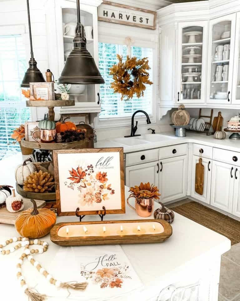 Fall Tier Tray Display