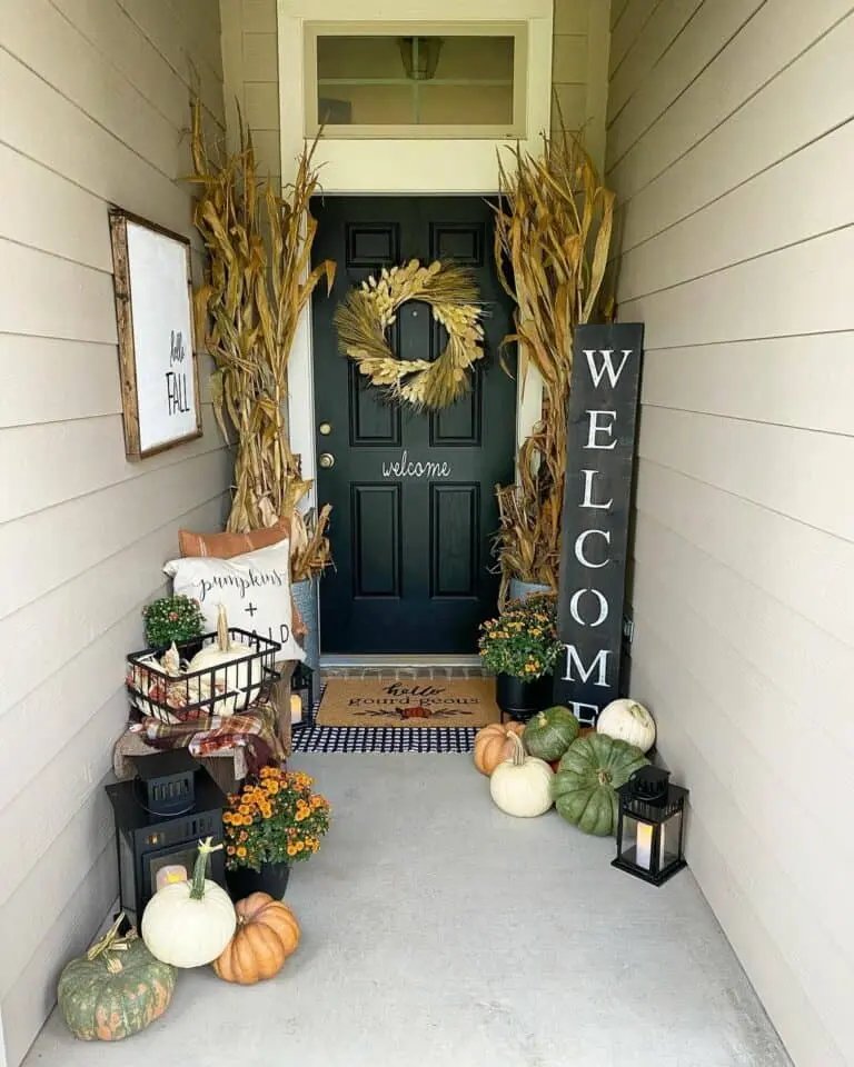 Farmhouse Fall Porch Decor