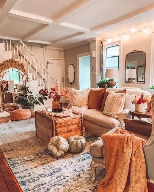 Floral Arrangements and Pumpkins