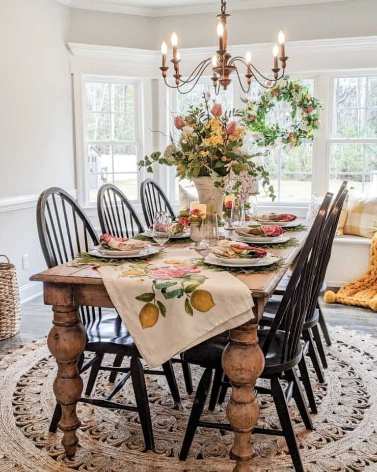 Floral-themed Dining Decor