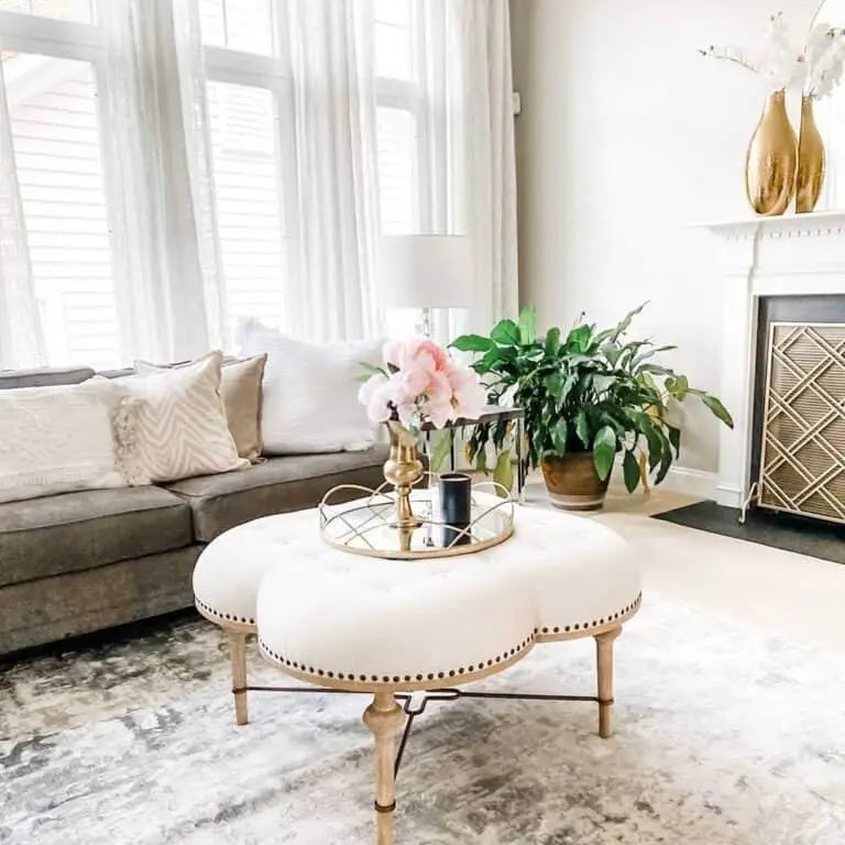 Flower Ottoman Enhances Summer Décor