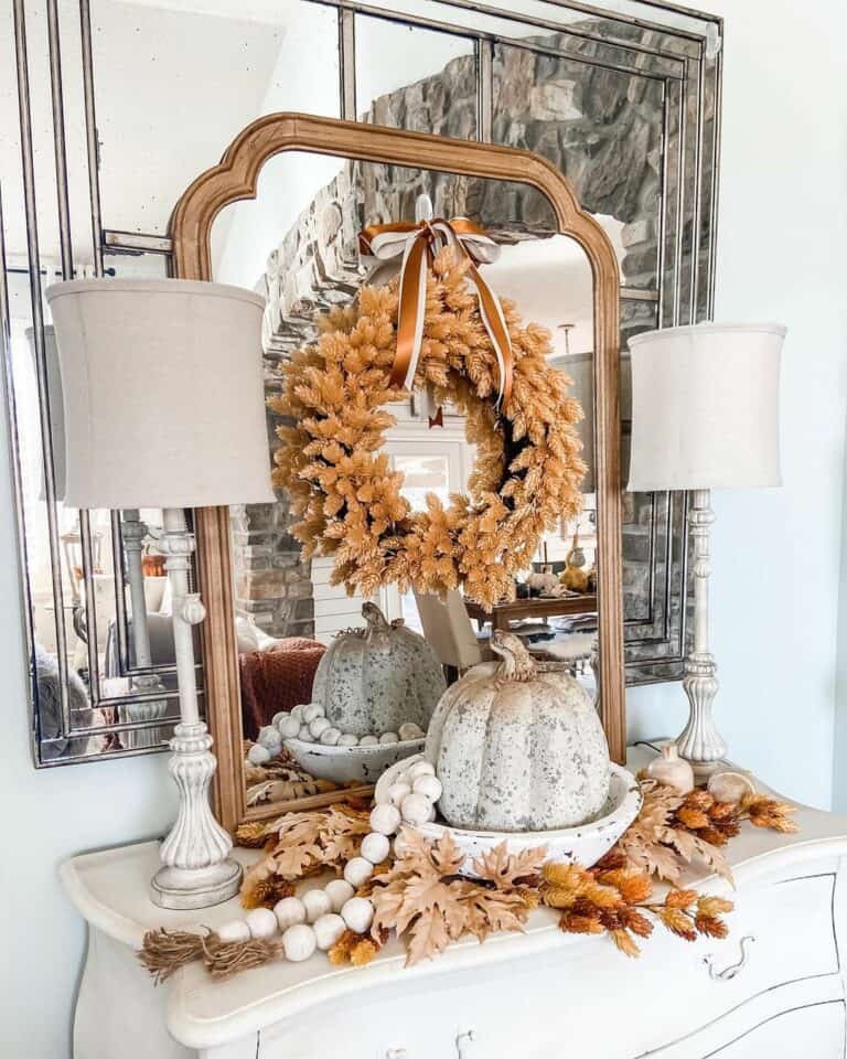 Fluffy Wheat Wreath Decor