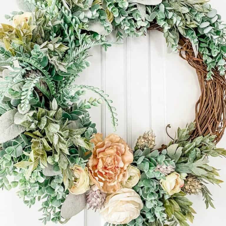 Foliage and Flower Wreath