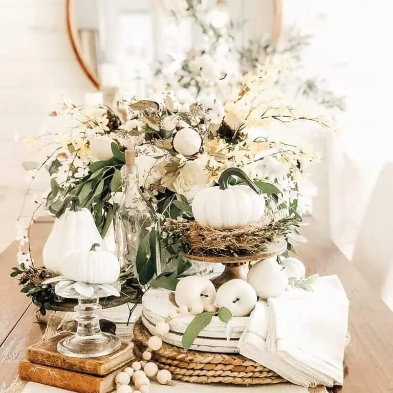 Golden Floral Fall Display