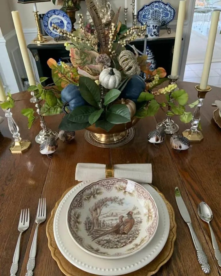 Grand-Millennial Fall Table Decor
