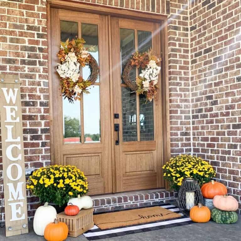 Grapevine Wreaths with Pumpkins