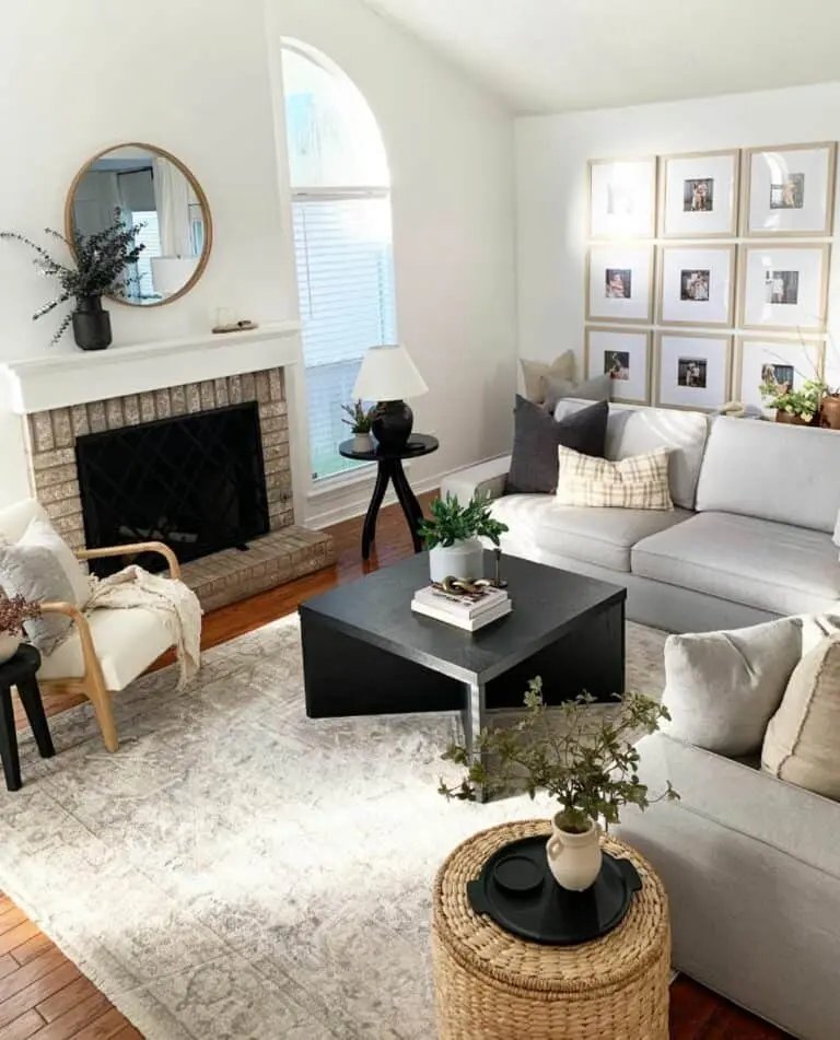 Gray and Organic Living Room Decor