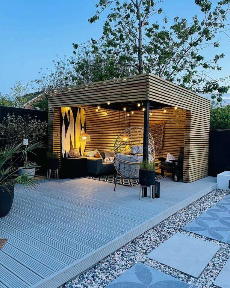 Gray Patio with Gazebo