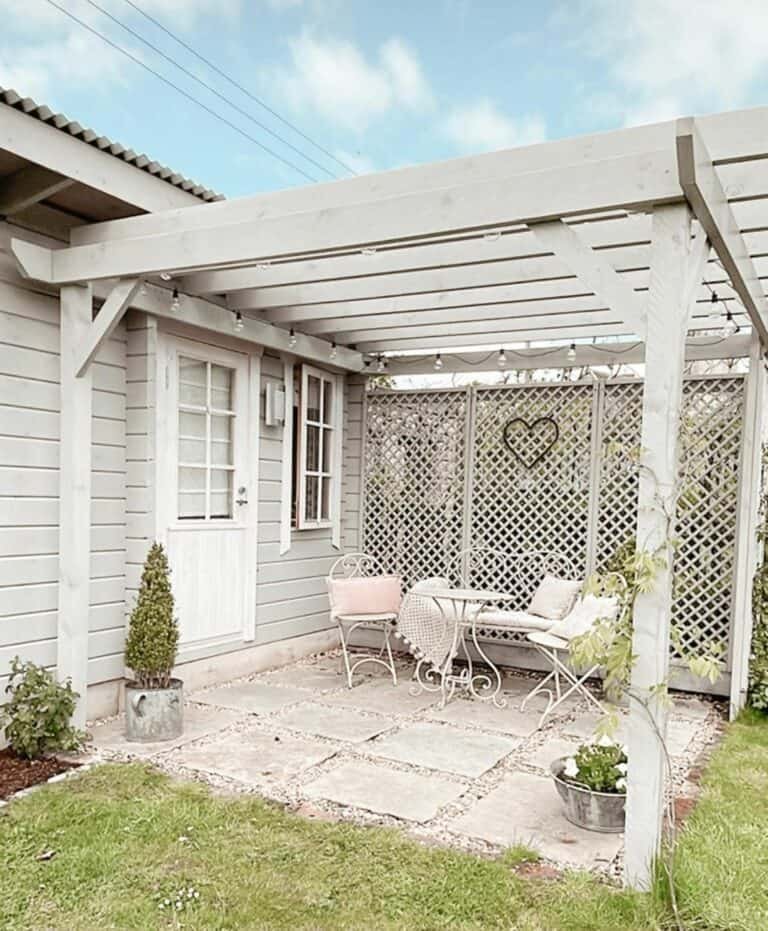Gray Wooden Pergola