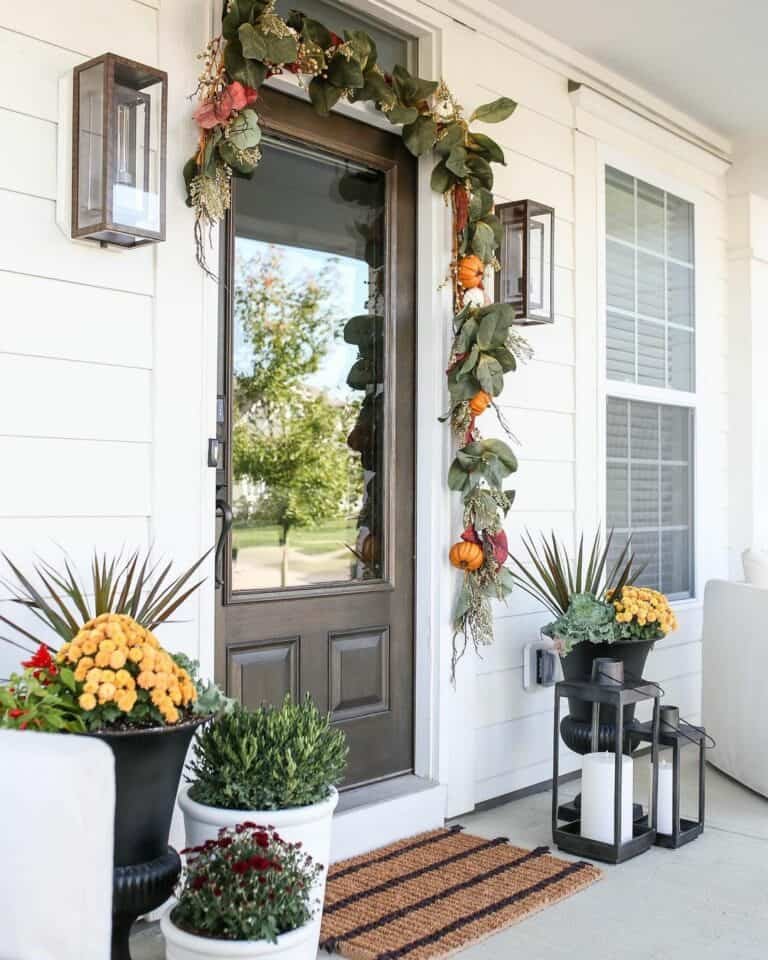 Harvest Greenery Porch Décor