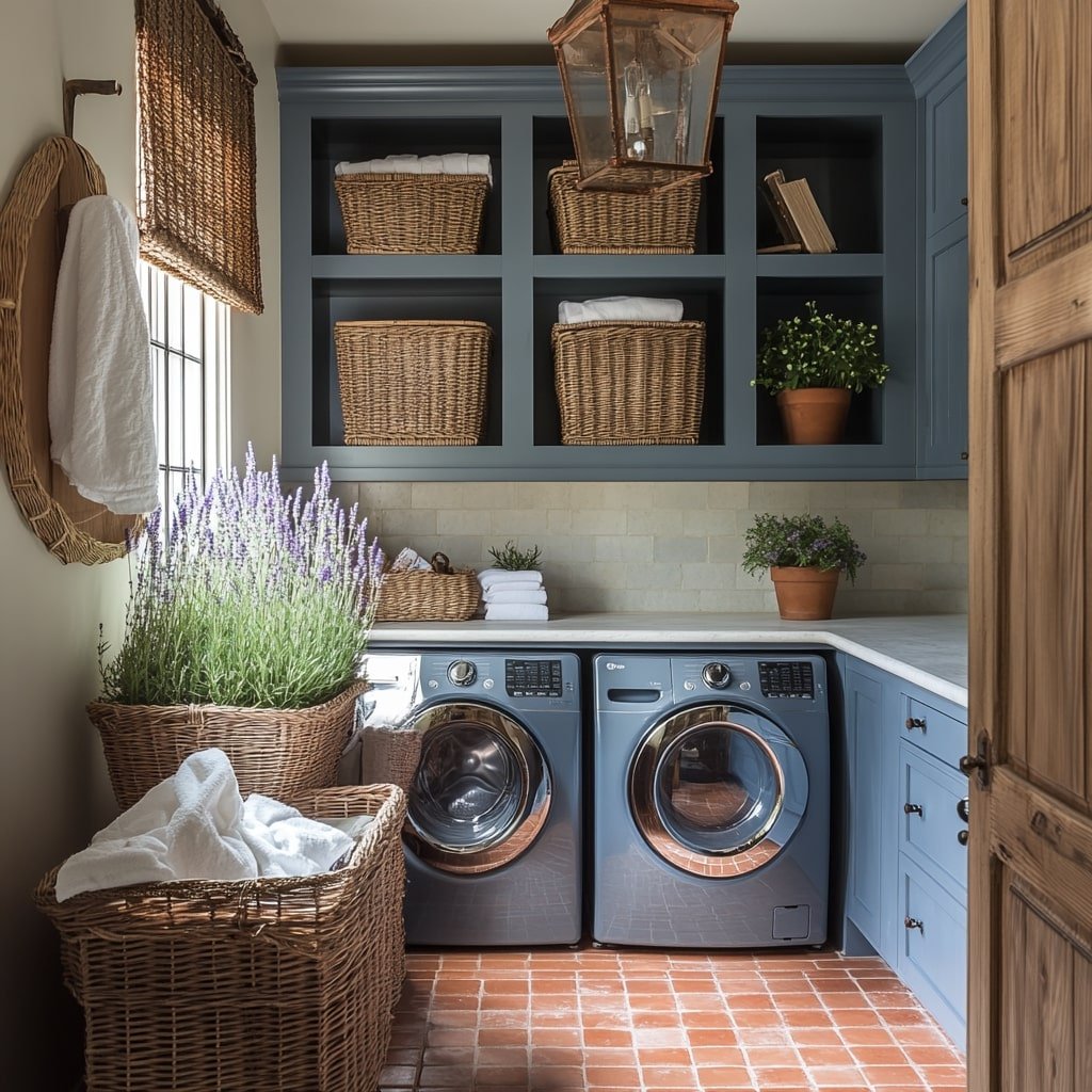 Herb Garden in Blue Cabinet