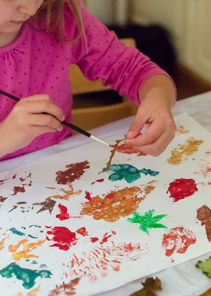 Leaf Prints with Paint