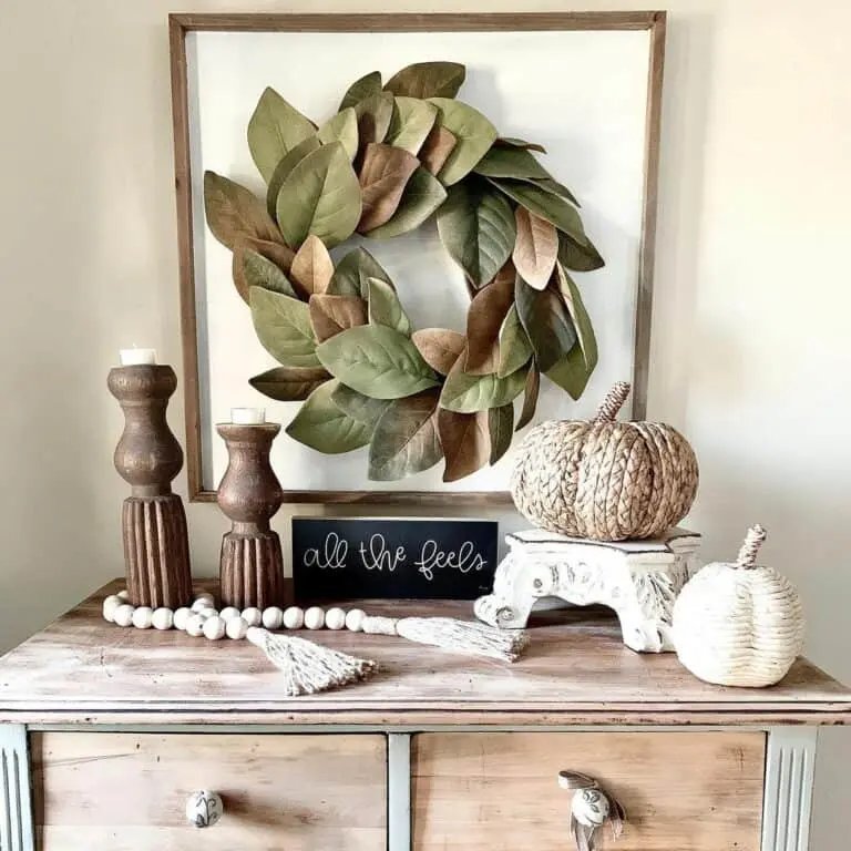 Magnolia Leaf Wreath Decor