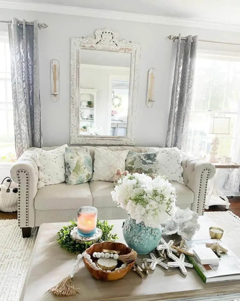 Mirror Over Sofa
