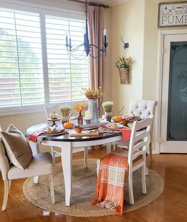 Mismatched Chairs with Fall Decor
