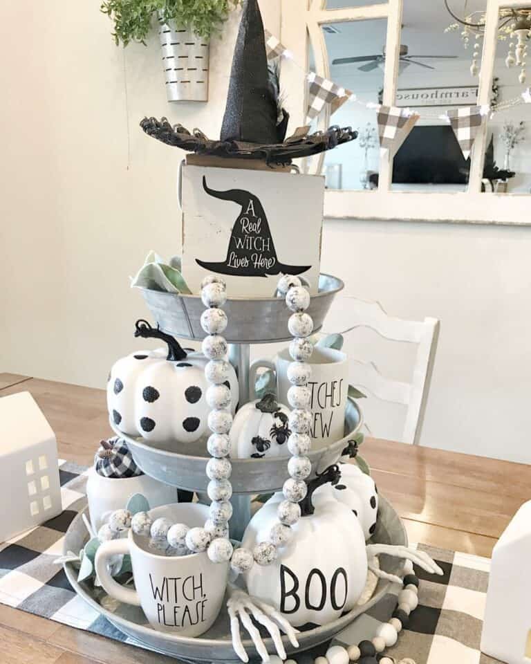 Monochrome Witch-Themed Tray Ideas