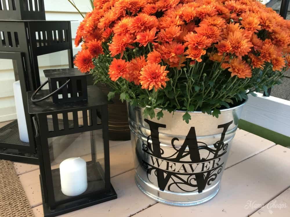 Monogrammed Flower Buckets