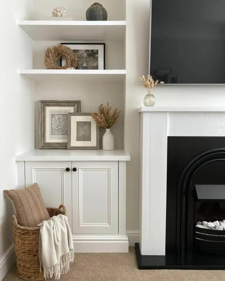 Muted Fall Colors for Shelves