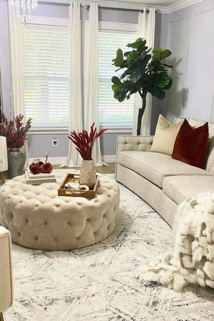 Neutral Elegant Fall Living Room Decor