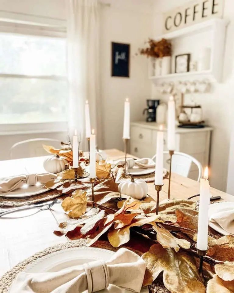 Neutral Fall Dining Decor