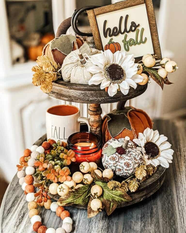 Neutral Fall Tray Decor