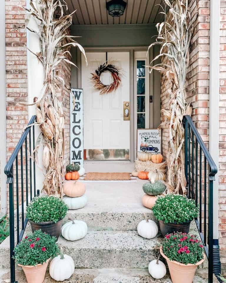 Off-White Door Autumn Arrangement