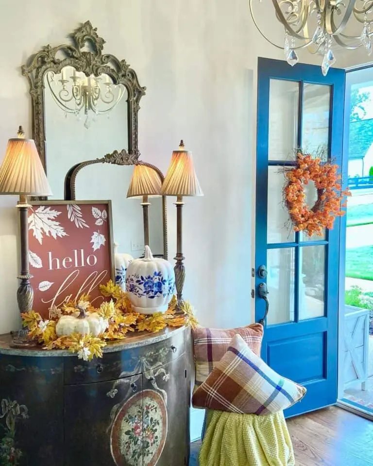 Orange Wreath Seasonal Decor