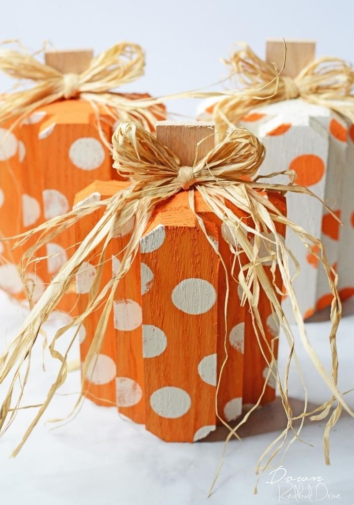 Painted Wooden Pumpkins