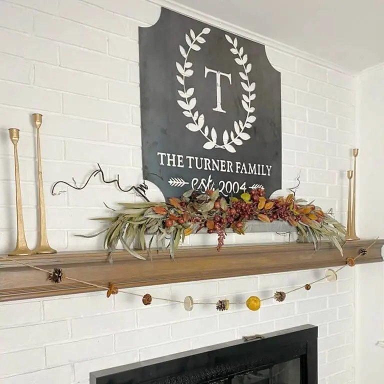 Personalized Decor on White Brick