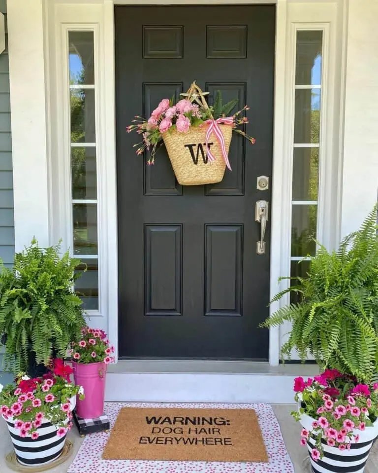 Pink Flowers by Doormats