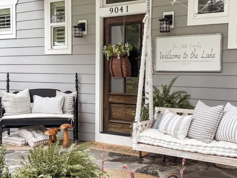 Porch Bench and Swing Decor
