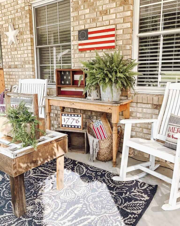 Porch Flag Decorations