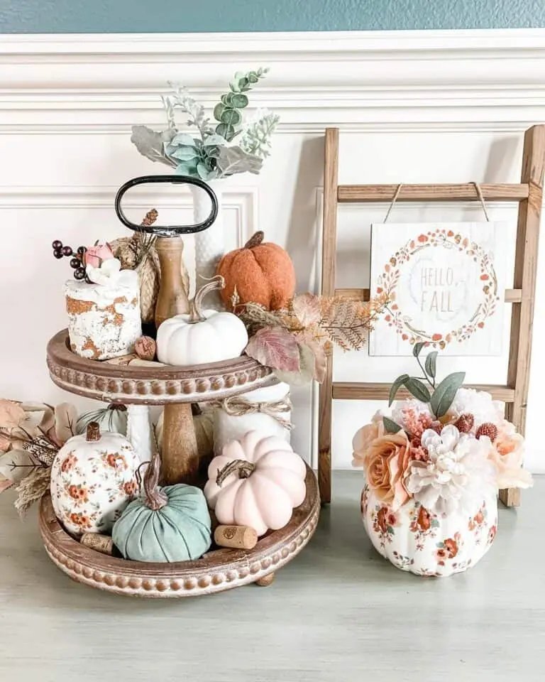 Pumpkin and Cake Arrangement