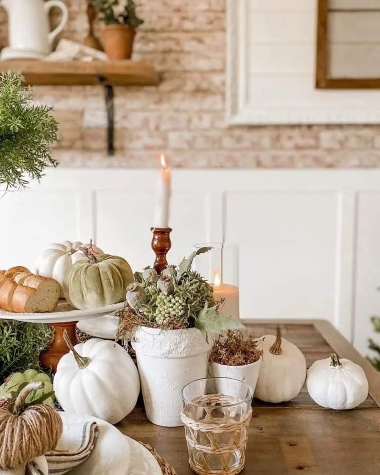 Pumpkin Centerpiece Dining Room