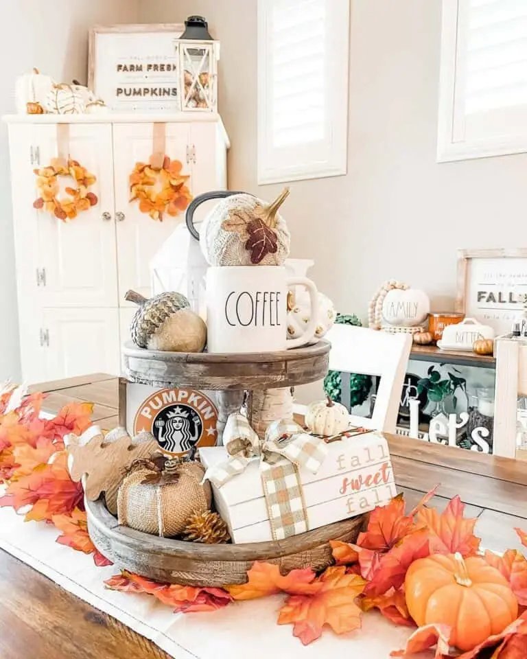 Pumpkin-Spice Coffee Tray Décor