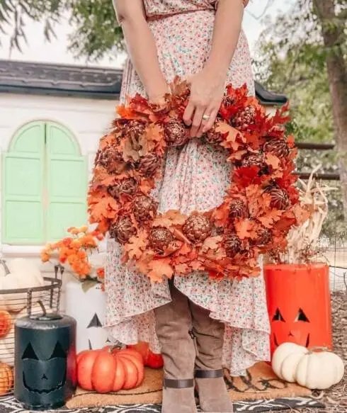 Real Maple Leaf Wreath