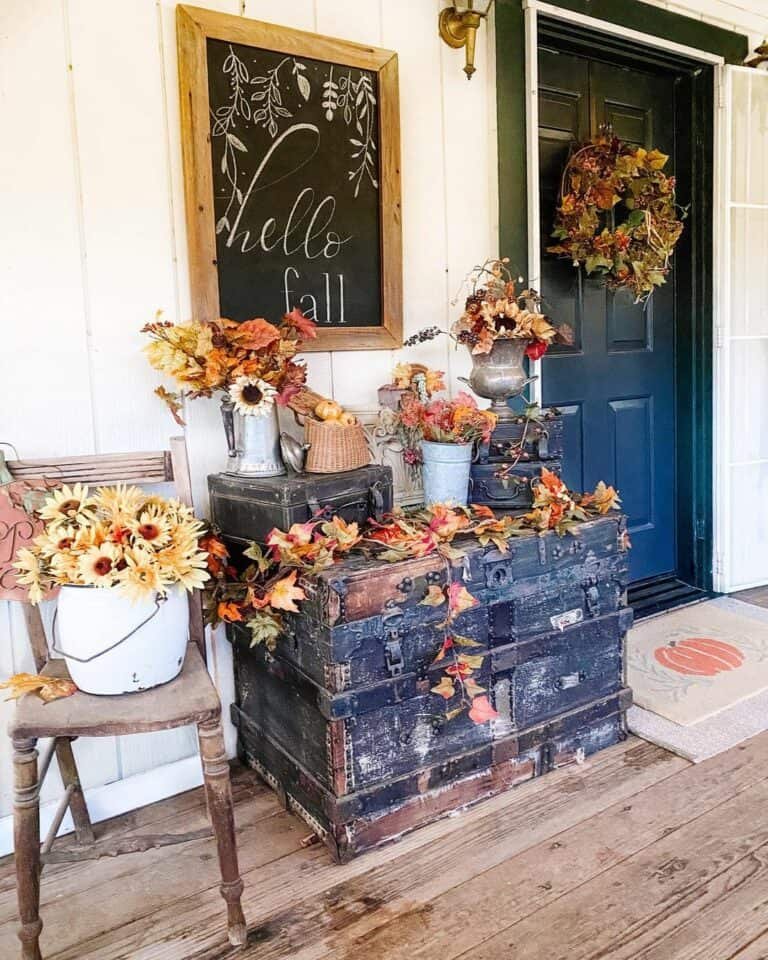 Rustic Fall Chalkboard Display