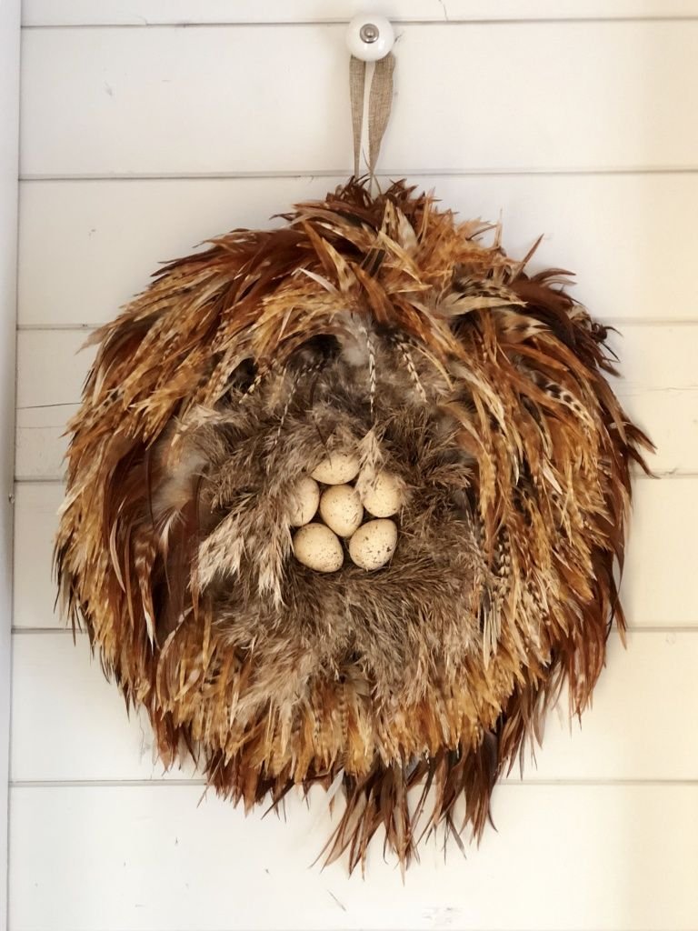 Rustic Feather Wreath Design