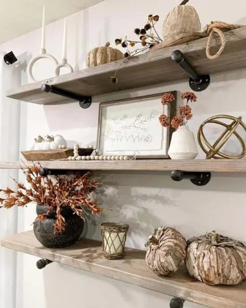 Rustic Pumpkin and Floral Display