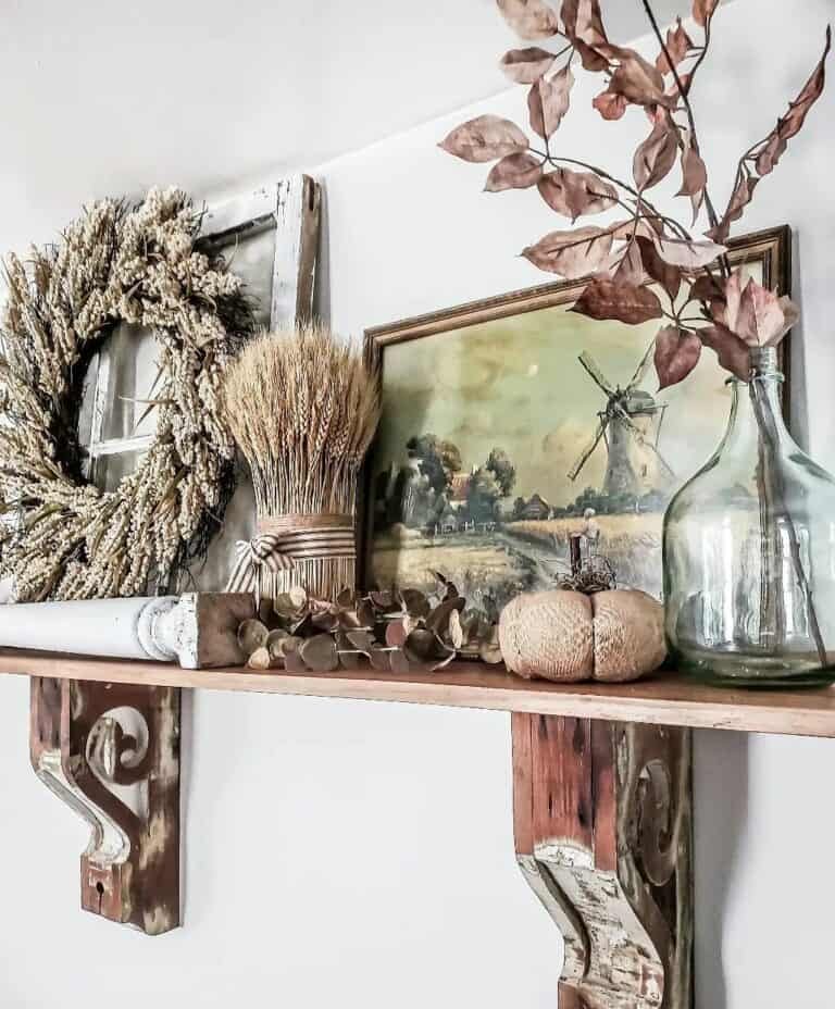 Rustic Shelf with Corbels