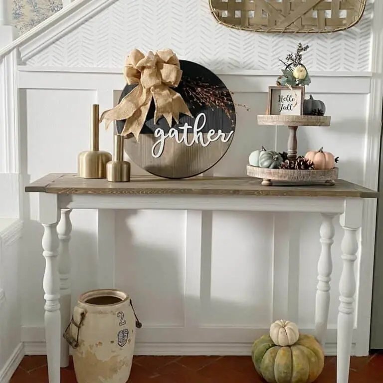 Seasonal Decor on Console Table