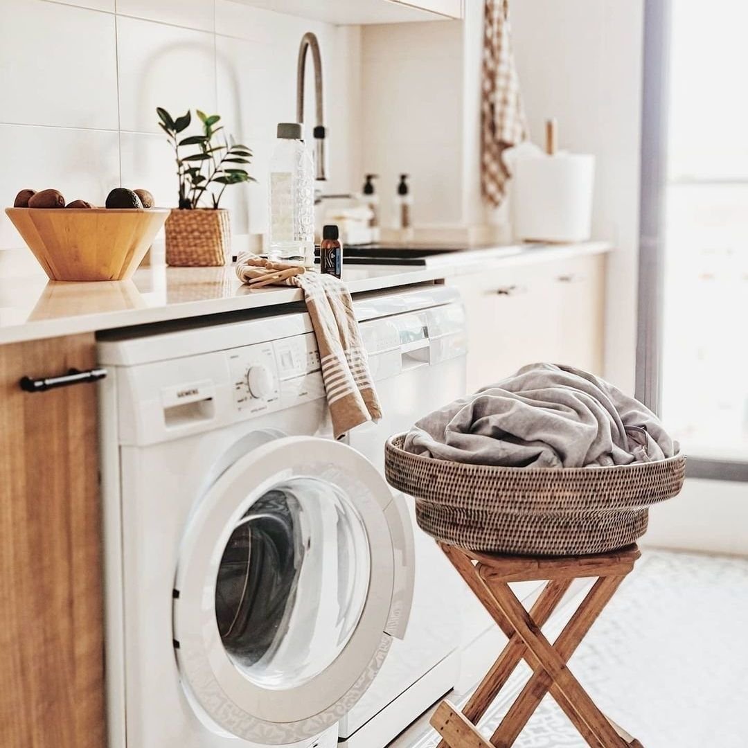 Serene Scandinavian Laundry Space