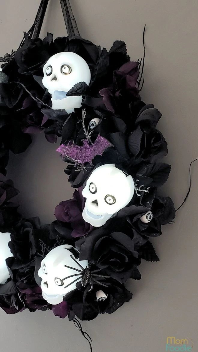 Skull and Roses Wreath