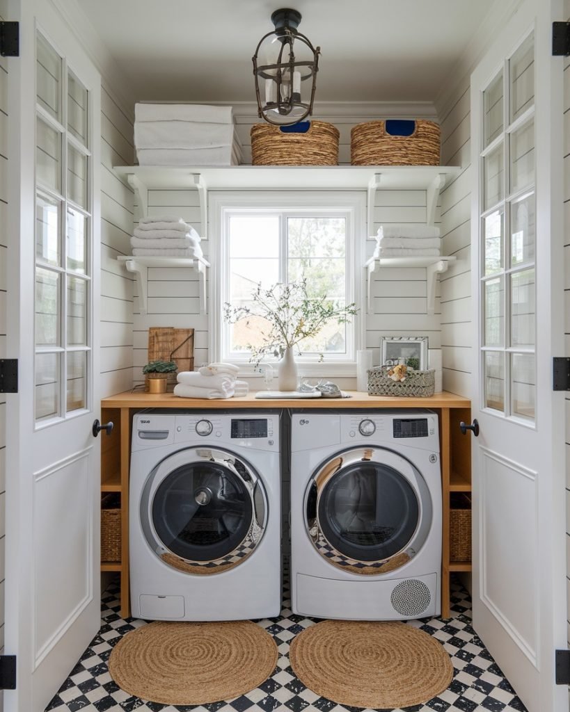 Sleek Galley Laundry Design